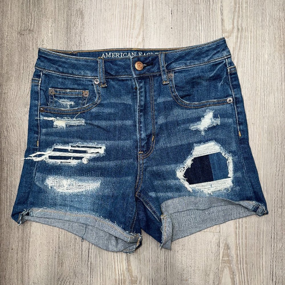 Distressed Denim Shorts